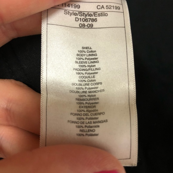 Quicksilver Mens Black Quilted Fleece Lined Jacket - Picture 12 of 12